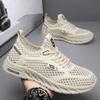 2024 Men's Mesh Sneakers Lightweight Running Shoes Summer Mesh Sneakers Breathable Thick Sole Comfort Trainers Chaussure Homme