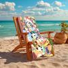 1Pc Christmas Adventure Friends Beach Towel, Quick Dry, Multi-Use for Beach Pool Gym Yoga Home Travel, Christmas, Halloween, Xmas Gift S47