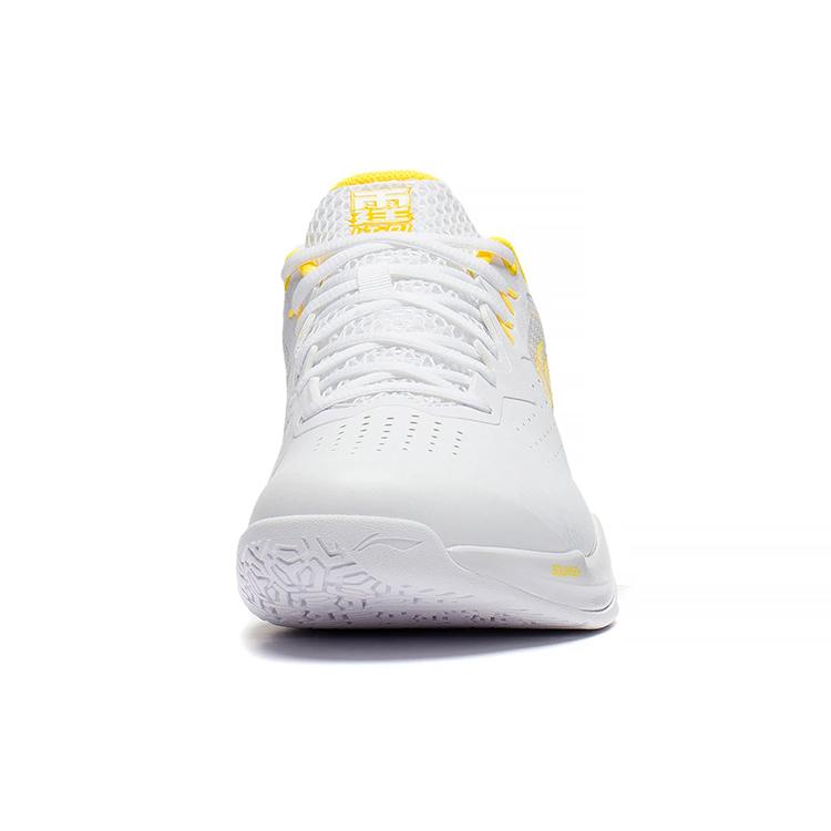 New LiNing Thunder Series Anti Slip Wear Resistant Low Top Badminton Shoes Unisex Standard White AYAS018-3