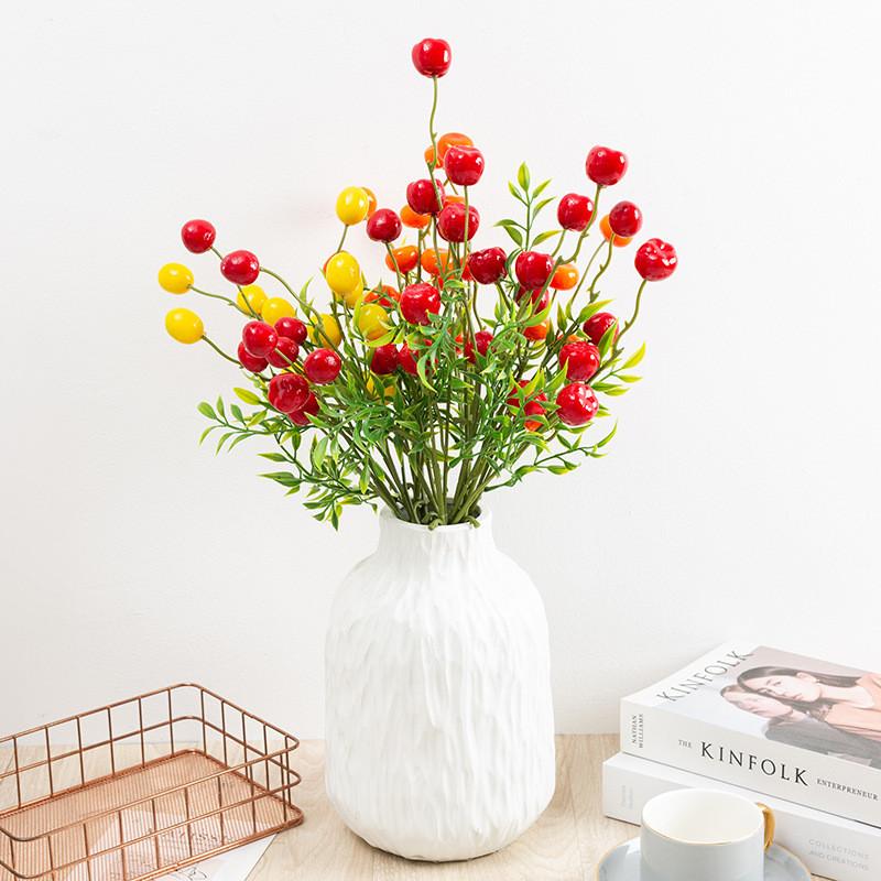 Оранжево-красный фрукт лимон пластиковый фрукт цветочная композиция подарок украшение