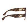 Fendi Logo Acetate Square Sunglasses Women sunglasses Brown 242693F005046