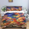 Cute Cartoon Charizard-Themed Bedding Set, featuring a soft duvet cover and pillowcases—perfect for teenagers, children, and mor