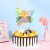 Theme Happy Birthday Cake Decoration Cake Picks Jungle Animals Cake Toppers Birthday Party Decor