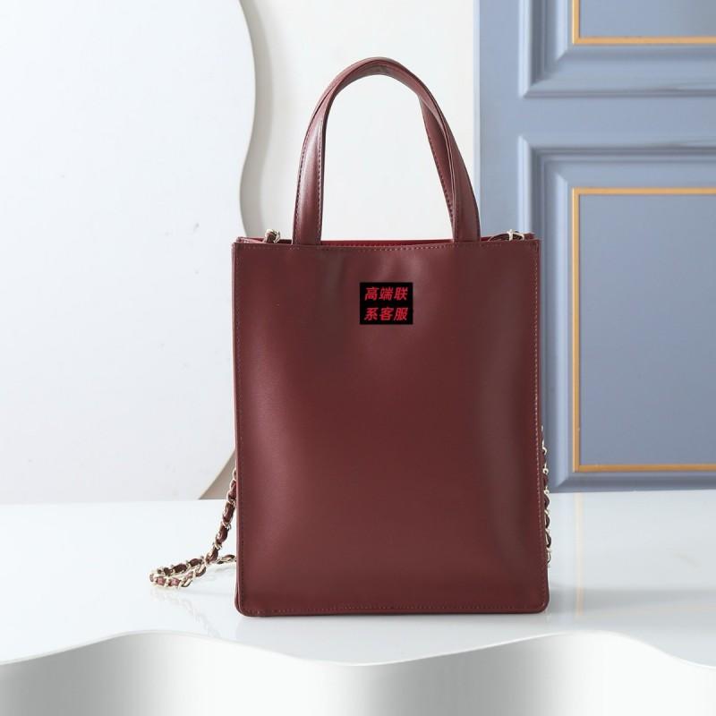 Minimalist Leather Tote Bag - Versatile Crossbody Shoulder Work Large Capacity