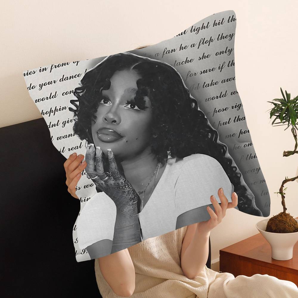 Popular Female Star Pop Singer Sza Cushion Cover Polyester Sofa Cushions Decorative Throw Pillows Home Decoration Pillowcover