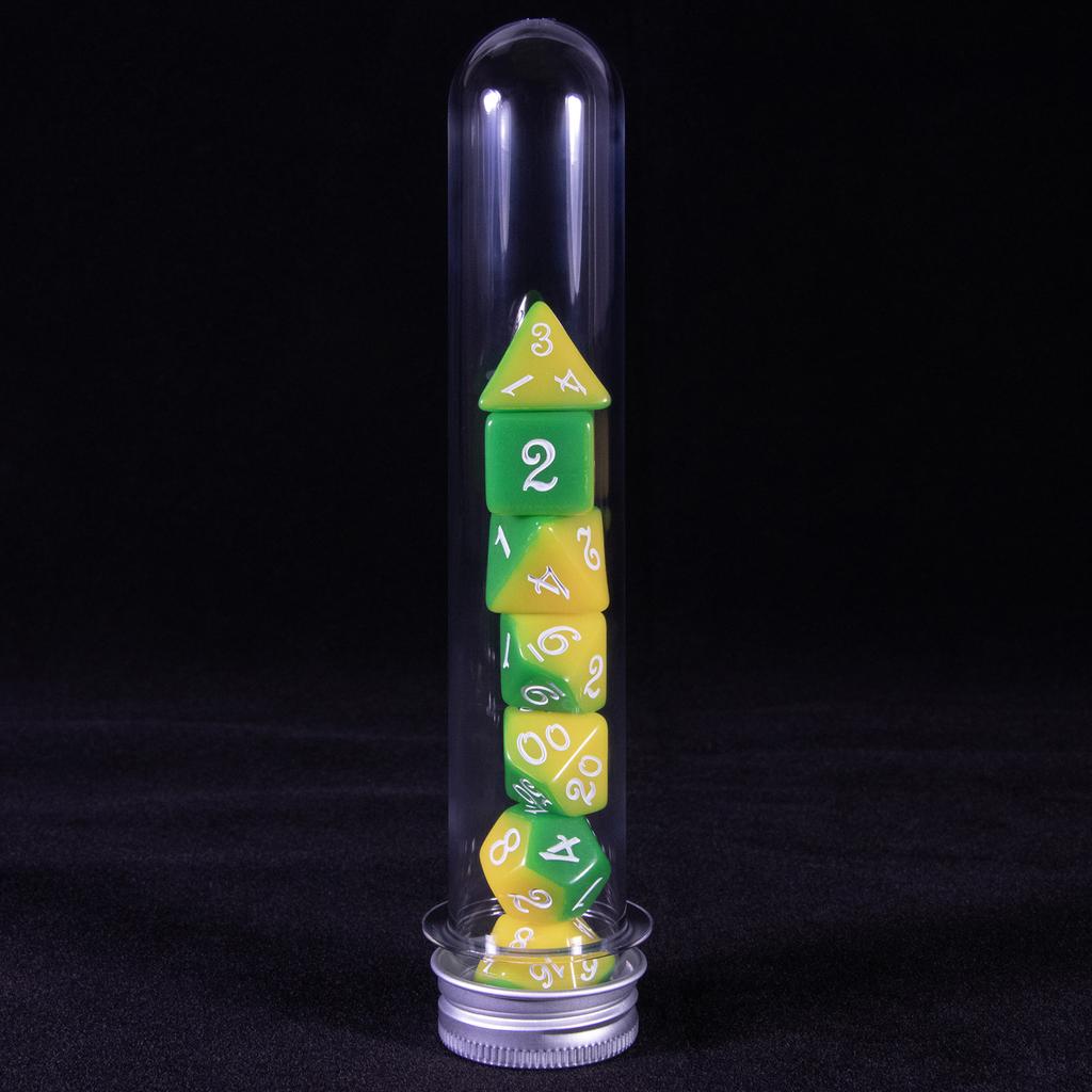 DND Dice Set 7pcs Splic Colors Polyhedral Game Dice with Tube for Entertainment Funny Party Board Games