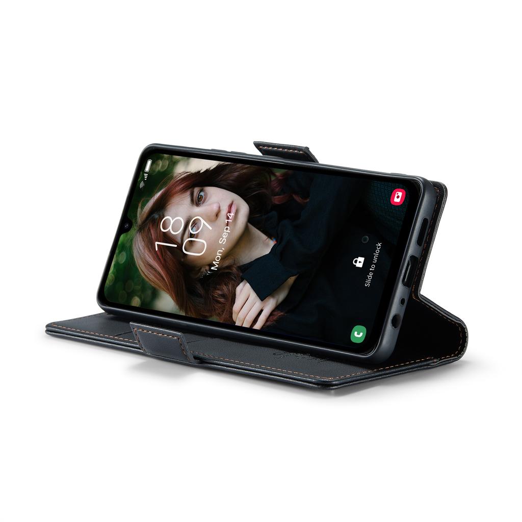 For Samsung Galaxy A15 4G/A15 5G Leather Case CASEME 023 RFID Blocking 3 Card Slot Mobile Cover