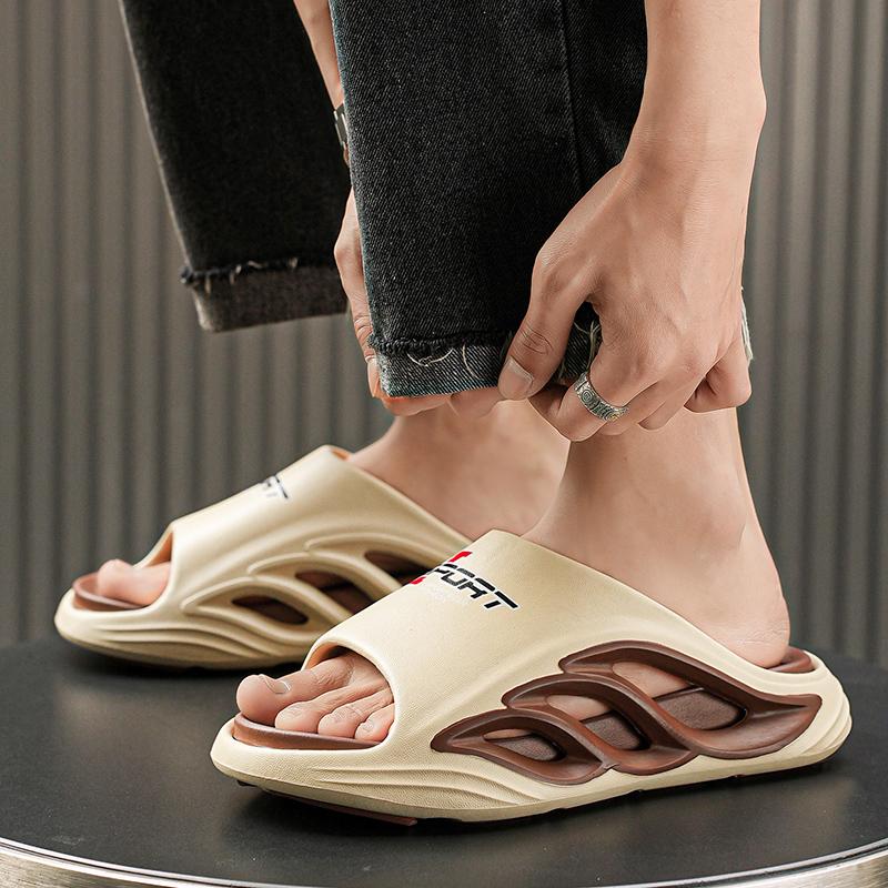 38-45 Мужские модные тапочки на мягкой подошве больших размеров Домашние повседневные тапочки Пляжные сандалии