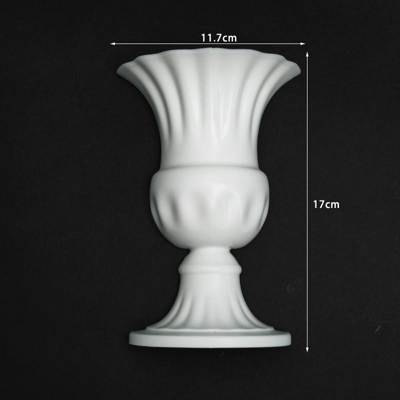 Chic French Oil Painting Style Half Wall Vase for Stylish White Flower DIY Home Decoration Projects