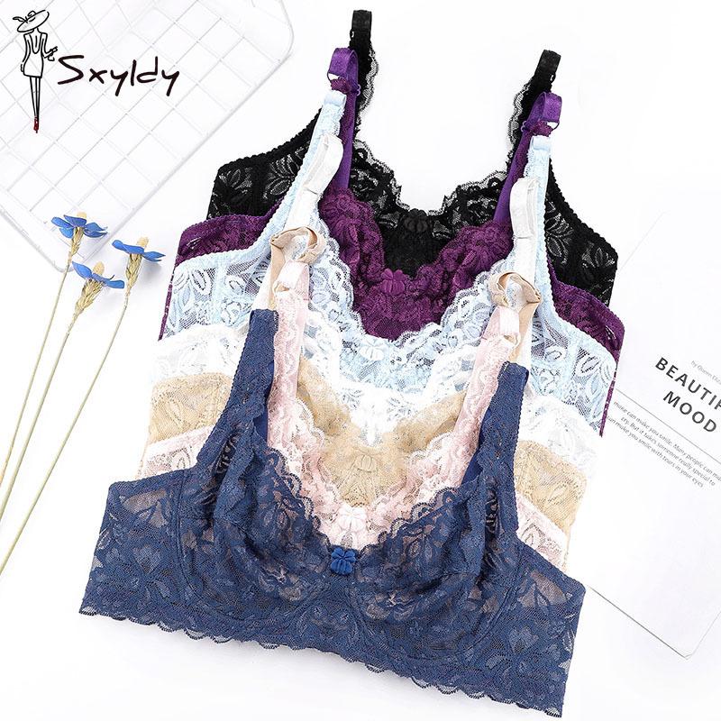 Women Sexy Lace Bras Push Up Bralette Embroidery Bra  Hollow Out Brassiere Female Underwire Underwear