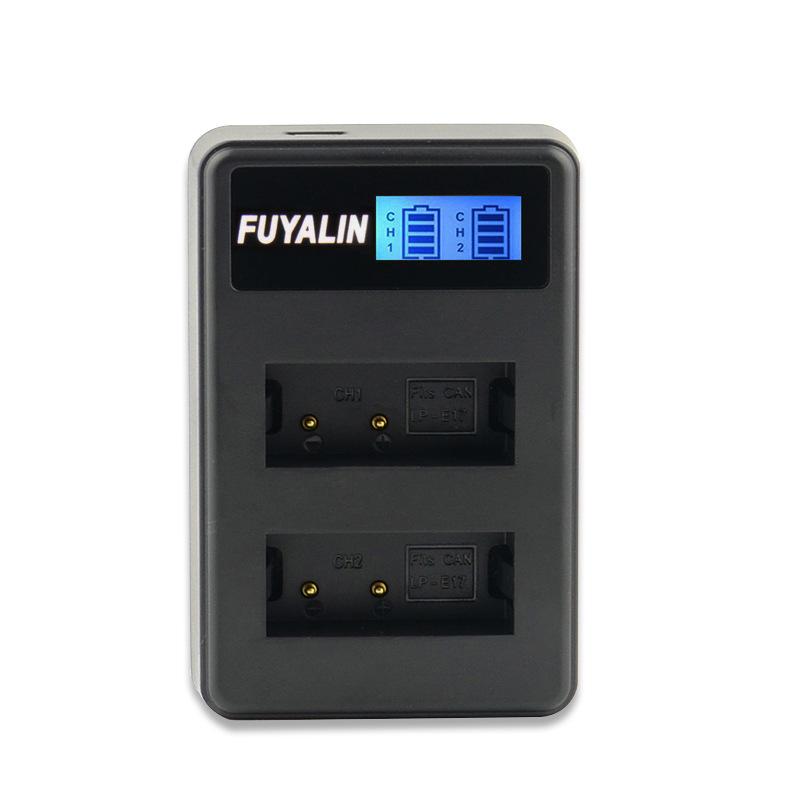 FUYALIN LP-E17 USB Dual Charger for EOS 750D 760D M3 LC-E17C