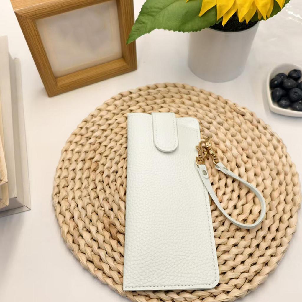 Hanging Glasses Case Soft Leather Sunglasses Storage Bag Portable Hangable Pocket Cases Slim Travel Pouch For Sunglasses Women