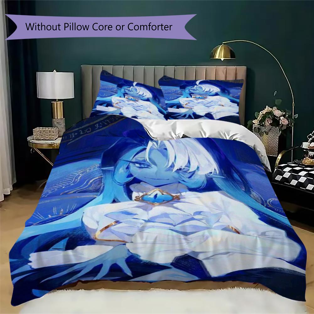 Shadow Milk Cookie Pattern Bedding uilt Set uilt Cover Pillowcase Home Decoration Birthday Gift (1 * duvet cover + 2 * pillowcase without core)150