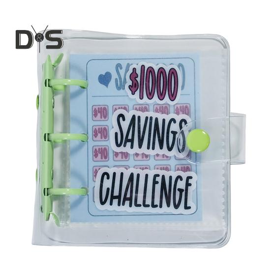 Книга для экономии денег, клейкая пряжка для кошелька, водонепроницаемая, устойчивая к разрывам ПВХ-папка, привлекательный продукт для экономии денег