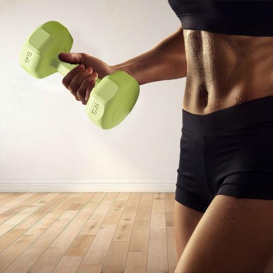 1 пара гантелей, набор гантелей, конструкция с защитой от перекатов, гантели 2-в-1 и штанга для отжиманий, 1 кг, гантели для дома, йоги, фитнеса, силовые тренировки, оборудование для тренировок