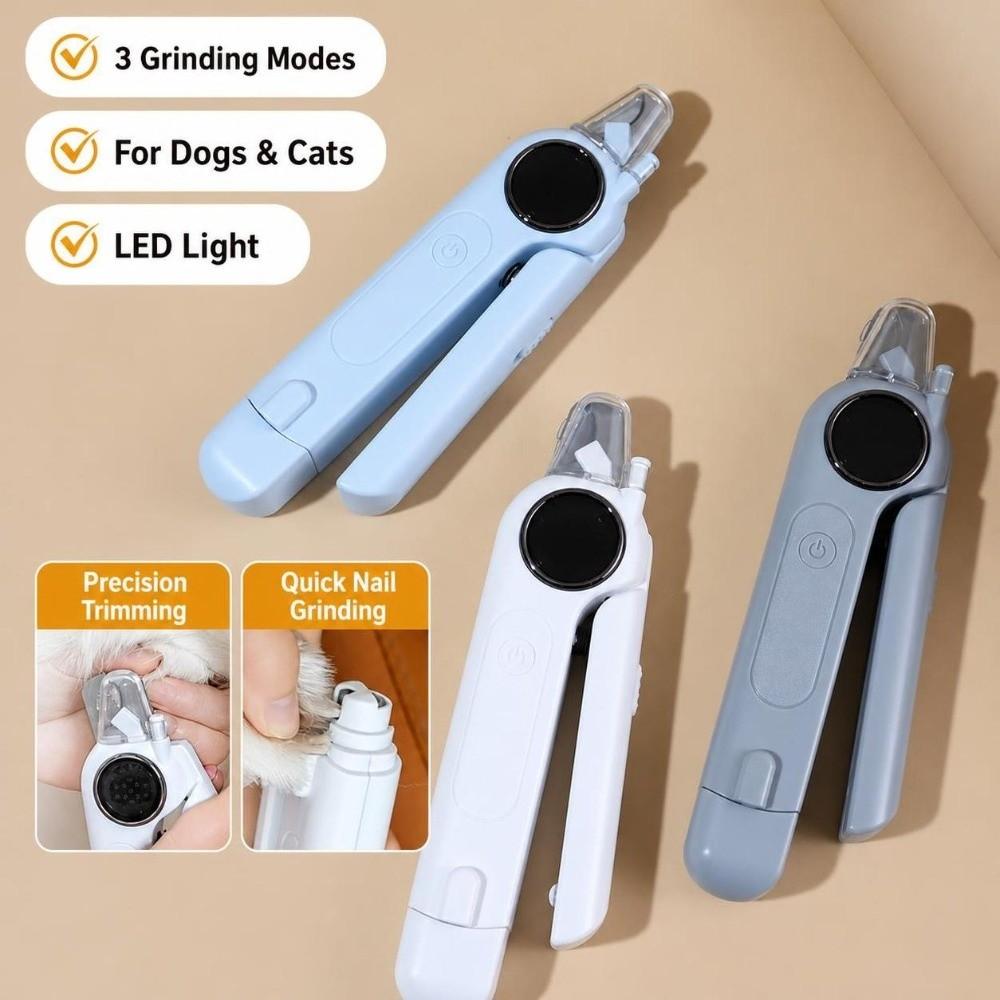 Rechargeable Dog Nail Grinder Low Noise Electric Nail Clipper Grinding Cat Claw Clippers for Dogs