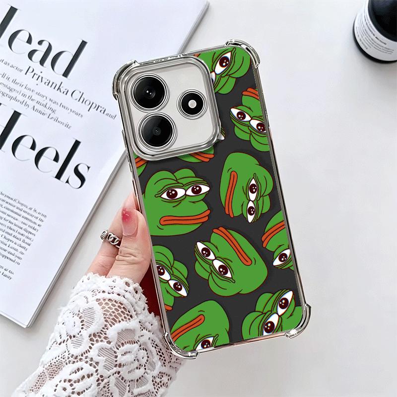 Смешной Грустный Лягушонок Пепе Мем Покрытие Чехол Для Телефона Для Xiaomi Redmi Note 14 15 Pro Plus 13 12 11 11S 11T 10 9S 9 5G Противоударный Подушка Безопасности