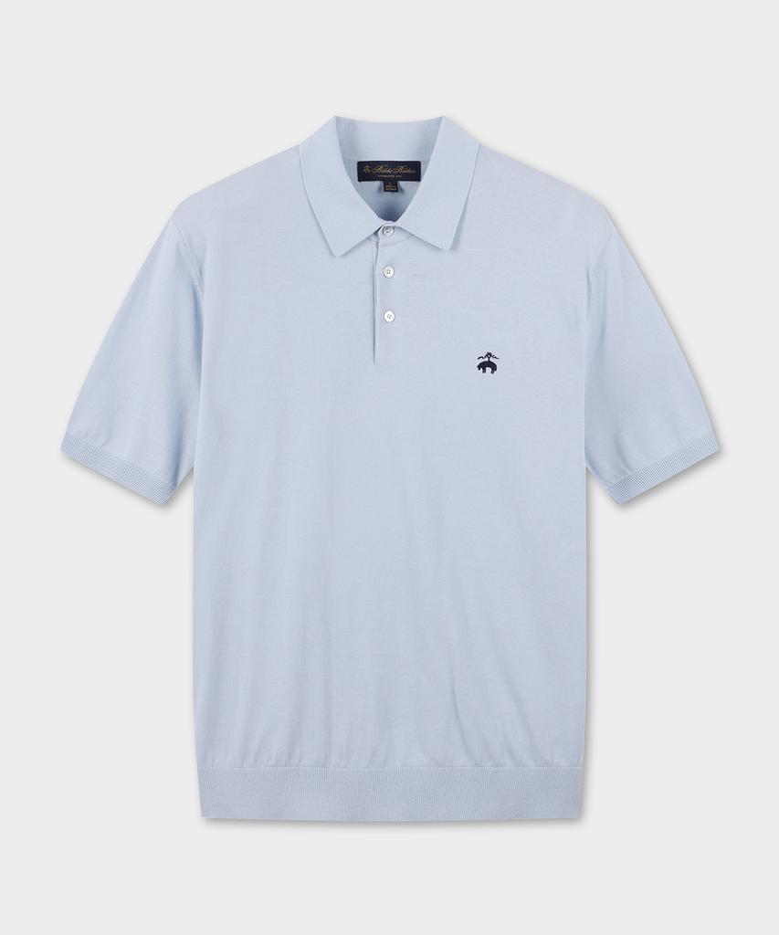 BROOKS BROTHERS Хлопковый джемпер-поло с коротким рукавом (Светло-синий) (Bbwtmb202Alfm)