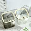 With Lid Mini Trash Can Dust Proof Desktop Storage Box New Transparent Storage Box  Workstation