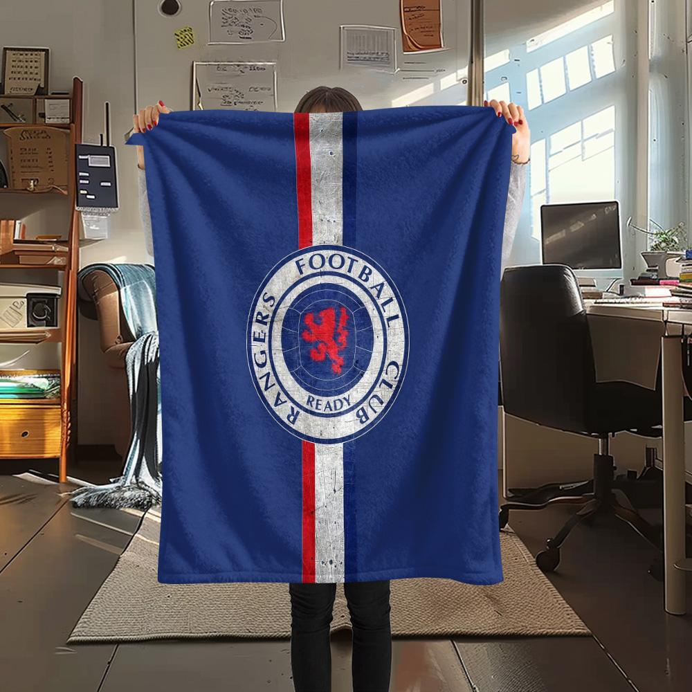 Rangers FC Flannel Blanket, High quality Comfortable for All Seasons, Home Decor, Warmth and Comfort