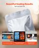 Continuous Bag Band Sealing Machine, 6-12 mm Seal Width, Vertical Band Sealer Machine with Roller Printing , Temp & Speed Adjustable, Heat Sealing