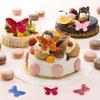 6-Piece Cake Molds Set, Flower/Butterfly/Leaf Shapes, Food-Grade Silicone, Pink Baking Tools