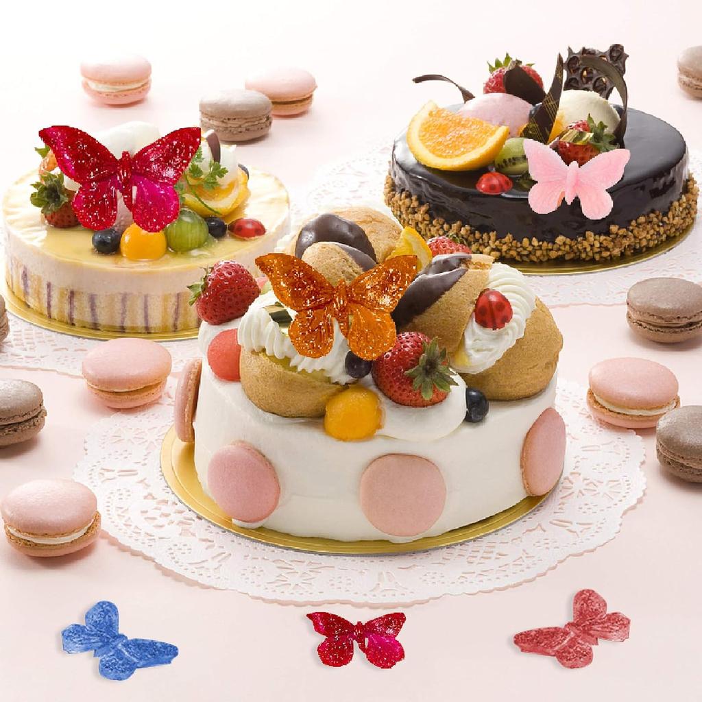 6-Piece Cake Molds Set, Flower/Butterfly/Leaf Shapes, Food-Grade Silicone, Pink Baking Tools