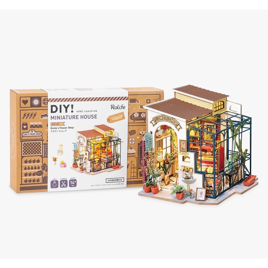 Make It Yourself DIY Miniature House Dollhouse DG Series (flower Shop) with Japanese Instructions