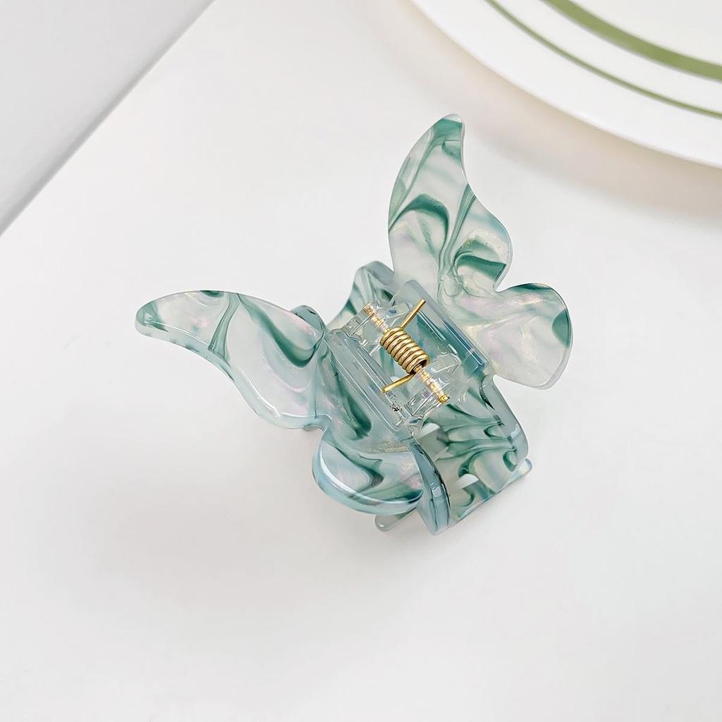 Акриловая заколка для волос Bofeiya Retro Butterfly - маленькая заколка для волос в виде акулы для полузавязанных волос