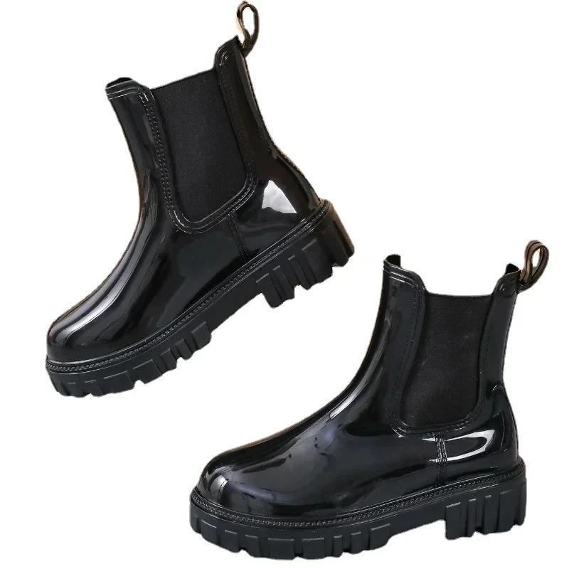 Designer Shoes for Women New High Quality Silver Women's Boots Waterproof Non-slip Thick Sole Chelsea Boots Botas De Mujer