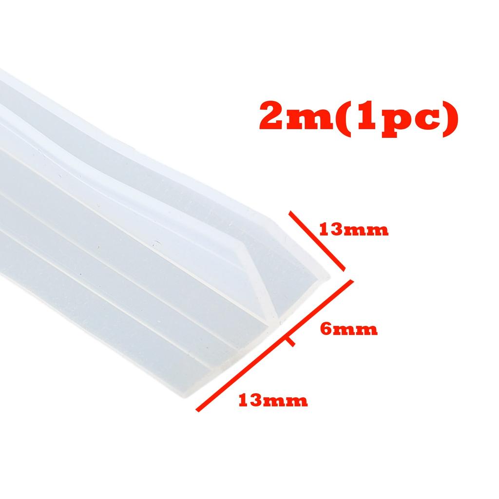 2m F Shape Bath Shower Screen Door Seal Strip For Glass  6mm Seal Gap