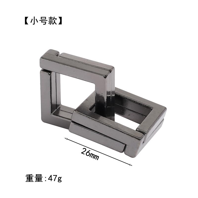 Puzzle Zinc Alloy Intelligence Unlocking Ring Unlocking Set, Nine-Link Educational Toy, Kong Ming Luban Lock Mechanism Box
