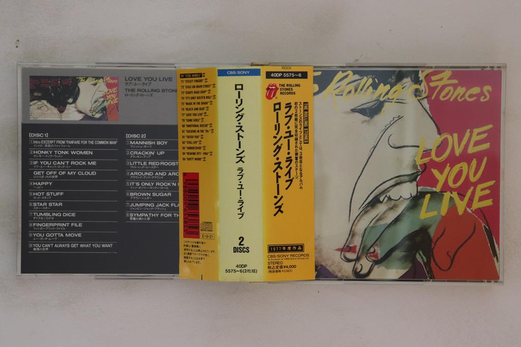CD ROLLING STONES - Love You Live 40DP55756 CBS SONY 1989 Japan Obi Rock Used