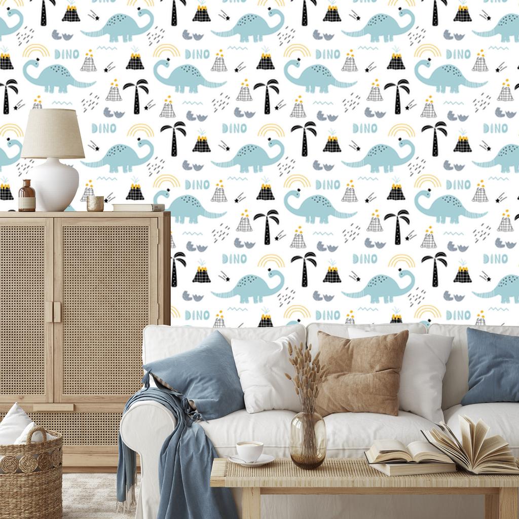 Dinosaurs Trees and Nature Wallpaper for Living Room and Bedroom 50x1000