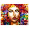 Алмазная картина, красочный женский портрет, вышивка крестом, полная круглая алмазная вышивка