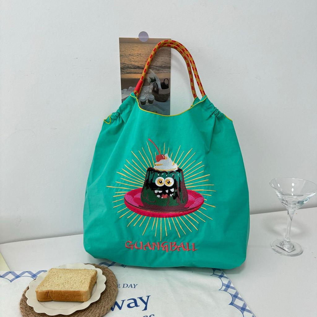 Экологичная женская нейлоновая сумка-тоут с японской вышивкой «желе»