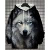 Men's Hoodie 3d Print Animal Tops Wolf Graphics Long Sleeve Hoodie Fashion Casual Autumn Unisex Tops Oversized Hooded Streetwear