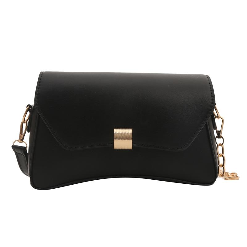 Однотонная женская сумка, новый стиль, популярная текстура, простой дизайн, модная маленькая сумка в стиле аромата, сумка через плечо под мышкой