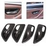 For BMW F10 520 Car Door Handle Bowl Cover Carbon Fiber Door Handle Trim Car Interior Enhancement Carbon Wire Pattern Color