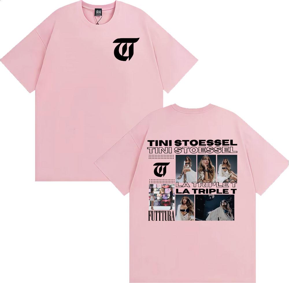 TINI STOESSEL La Triple T Futtura 2025 Тур Футболки Унисекс Женская Одежда Мода Эстетичные Футболки Повседневный Комфорт Хлопковая Футболка