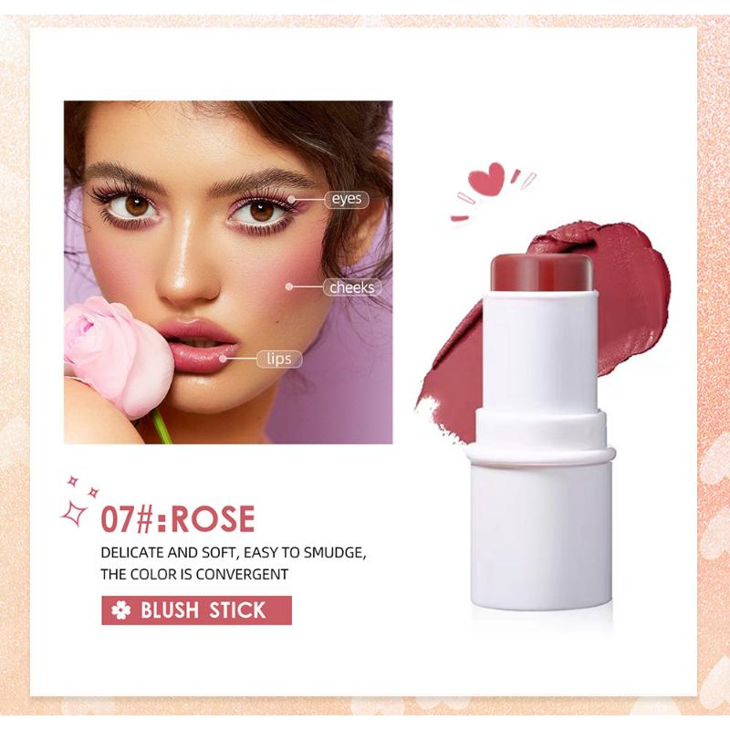 QIBEST Multifunctional Makeup Stick Highlighter Blush Stick Lipstick Highlighter Trimmer Stick