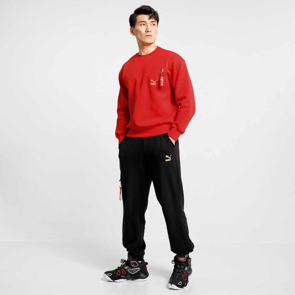 Puma Толстовка большого размера с вышитым логотипом и круглым вырезом, унисекс 536578-11