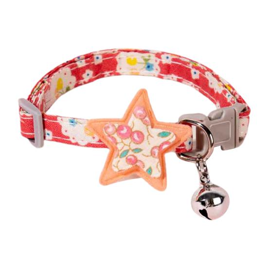 Ошейник для кошек с подвеской в виде колокольчика, дизайн в виде бабочки и звезды, регулируемый ошейник для котенка