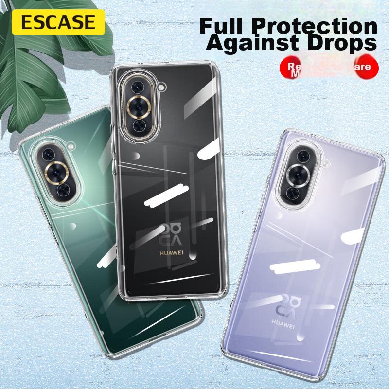 ESCASE Huawei Nova 10 Phone Case, Ultra-Thin Shockproof Full Protection/soft Silicone Case for Bare Device (With Lanyard Hole), Transparent