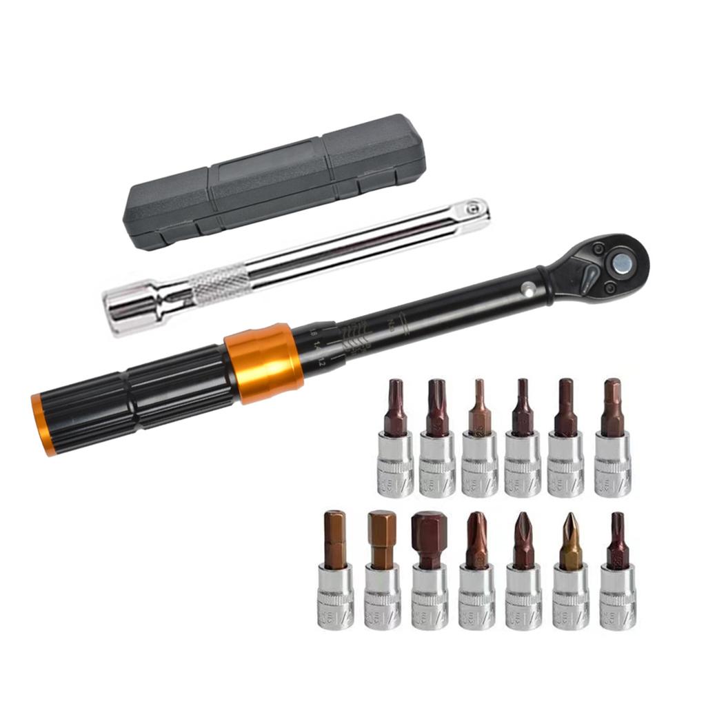 1/4-Inch Torque Wrench Dual-Direction Adjustable 72-Tooth Drive Click Torque Wrench (2-24N.m) Tool