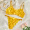 New Fashion Sling Lace Sexy Lingerie Sets Transparent Floral Mesh Underwear Set