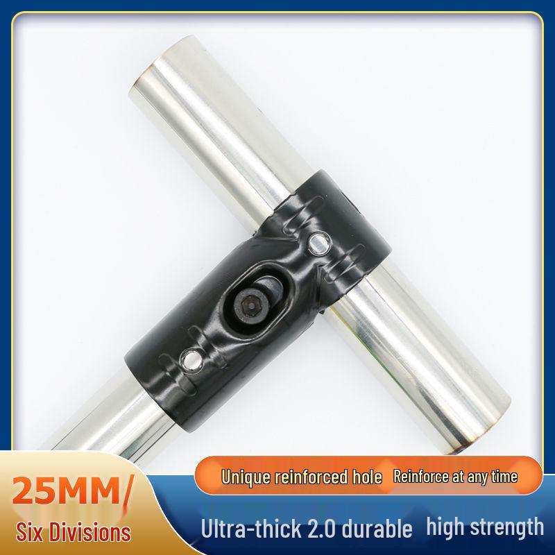 Stainless Steel 25mm Six-Point Pipe Connector for Galvanized and Iron Pipes