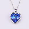 Модное свадебное женское ожерелье с синим кристаллом Heart of Ocean Titanic Heart Forever