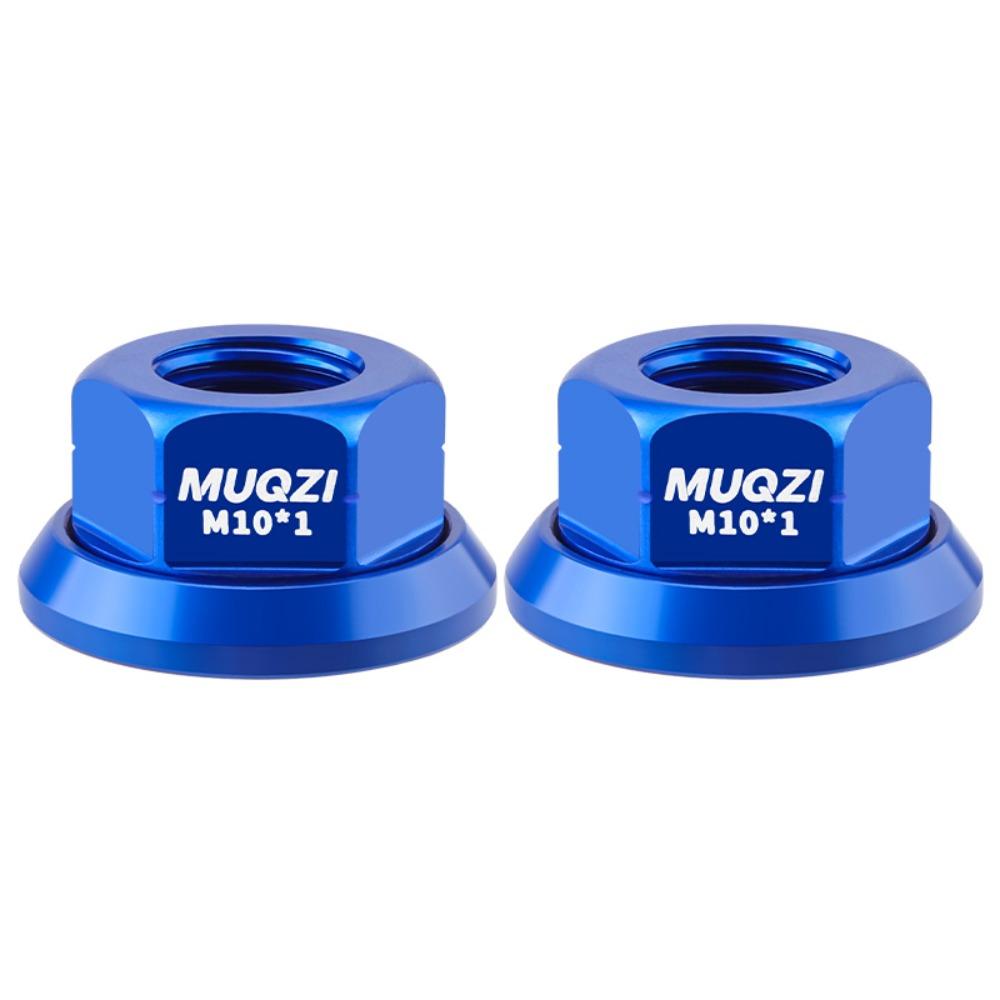 2pcs M9/M10/M10*3/8 Bicycle Hub Nut Aluminum Alloy Anti-rust Rear Axle Screw High Strength Anodizing Bike Accessories Cycling
