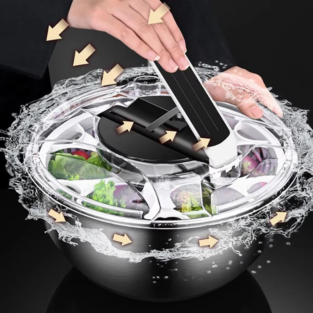Manual Vegetable Dehydrator Stainless Steel Fruit Washer Salad Spinner Kitchen Accessories